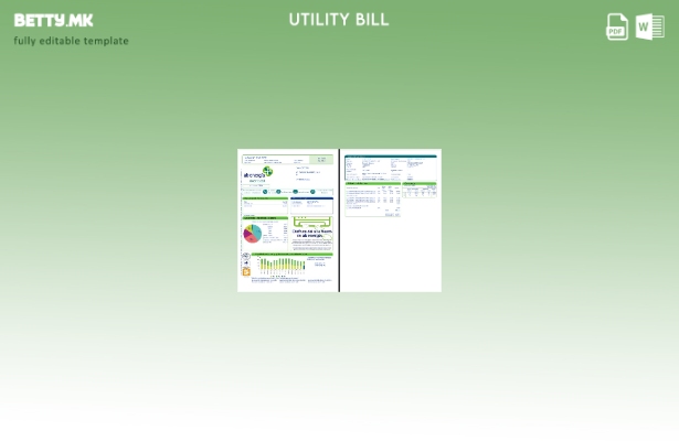 Модерен стил Шаблон за страници за сметки за комунални услуги Spain Abenergía